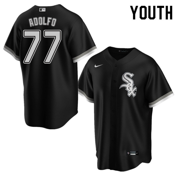 Nike Youth #77 Micker Adolfo Chicago White Sox Baseball Jerseys Sale-Black